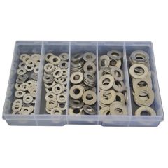 225 Piece 3/16" 1/4" 5/16" 3/8" 1/2" Flat Washer Stainless G316 Assortment Grab Kit129