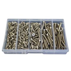 270 Piece 10g Countersunk Self Tapper Screw Stainless G316 Assortment Grab Kit137
