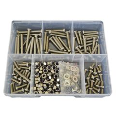 270 Piece M6 Button Socket Nut Washer Stainless G304 Assortment Grab Kit206