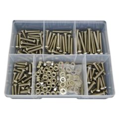 271 Piece M6 Button Post Torx (T30) Security Machine Screw Nut Washer Stainless G304 Assortment Grab Kit22