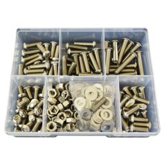 271 Piece M8 Button Post Torx (T40) Security Machine Screw Nut Washer Stainless G304 Assortment Grab Kit23