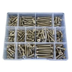 305 Piece 10g 12g 14g Countersunk Self Tapper Screw Stainless G316 Assortment Grab Kit62