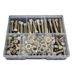 180 Piece 3/8" UNC Socket Cap Nut Washer Stainless G304 Assortment Grab Kit99