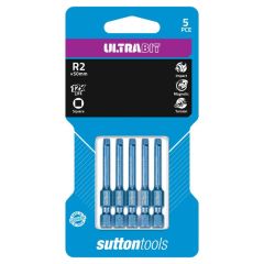 SQ2 x 50mm Sutton UltraBit Impact Square Torsion Power Driver Bit - 5 Pack Carded S1670250