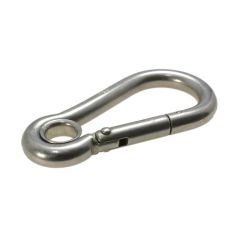 4mm x 40mm Stainless A4-70 G316 Spring Hook with Eye