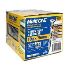 10g (4.8mm) x 75mm B8® Bremick MultiONE™ Countersunk Truss Torx (T20) Multi Screws Treated Pine