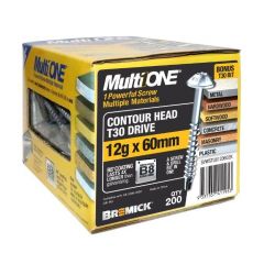 12g (5.5mm) x 60mm B8® Bremick MultiONE™ Contour Torx (T30) Screws Treated Pine