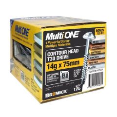 14g (6.3mm) x 75mm B8® Bremick MultiONE™ Contour Torx (T30) Multi Screws Treated Pine