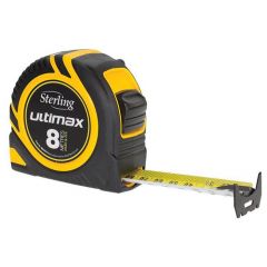 8m x 25mm Double Sided Metric Tape Measure Ultimax Sterling TMX8025