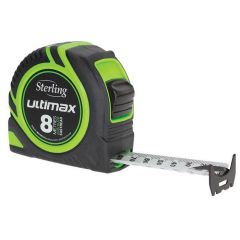 8m x 25mm Easyread Double Sided Metric Tape Measure Ultimax Sterling TMXE8025